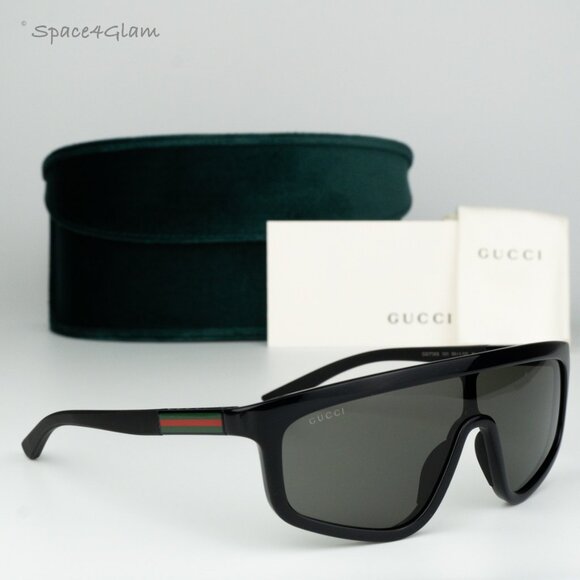 BRAND NEW Gucci GG1736S 001 Black Grey Unisex Sunglasses GG 1736S - Picture 2 of 7